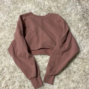 Good American Mauve Cropped Sweatshirt Size 3 Medium